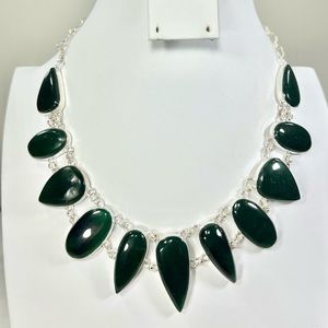 Jadeite 925 Large Gemstone Necklace ONLY